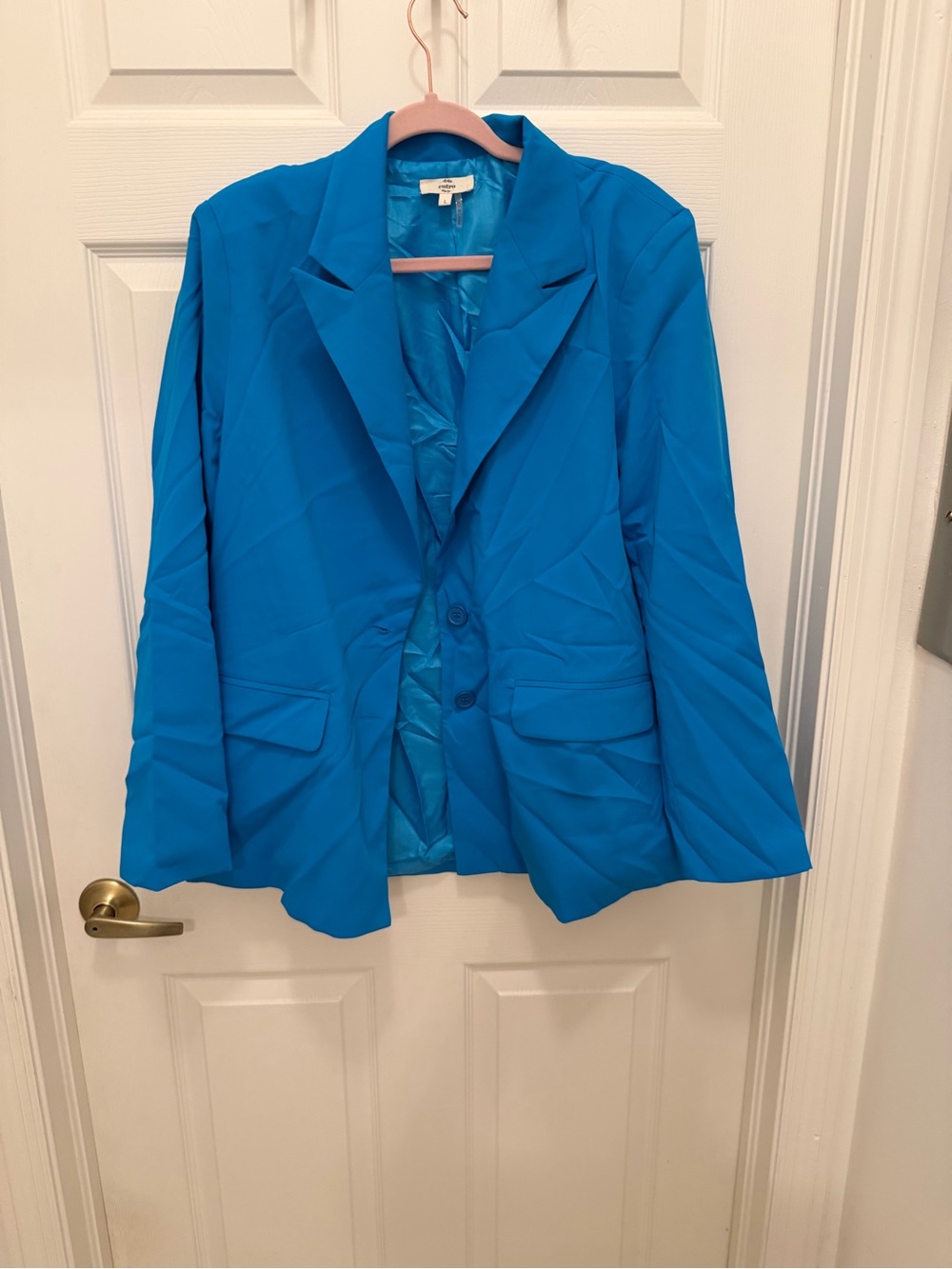 entro Bright Cobalt Blue Women's Single-Breasted Blazer